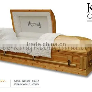 CEDAR #427 Wooden Coffin Funeral Caskets/urns for Sale thumbnail-1