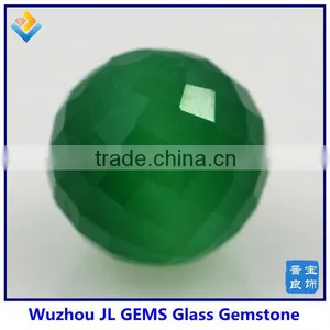 Synthetic Facet Beads Green Color Glass Gemstones Beads Wholesale Prices thumbnail-1