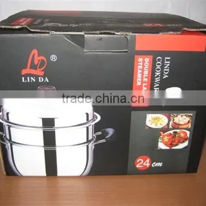 Stainless Steel Pot With Steamer for India Market thumbnail-1