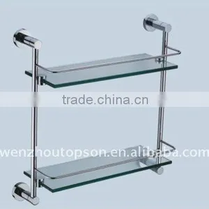 Stainless Steel Two-layer Glass Shelf thumbnail-1