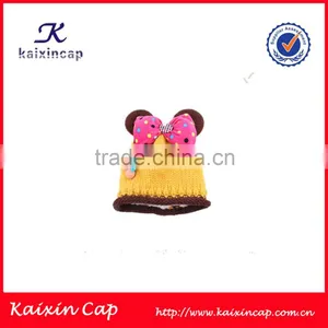 Customized Winter Fashion Cute Bowknot Knitted Children Lovely Beanies thumbnail-1