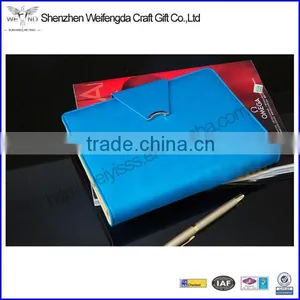 Navy Blue High Quality pu Leather Loose Leaf a5 Ring Binder Notebook thumbnail-1