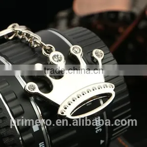 Rhinestone Princess Queen Crown Keychains Key Ring Creative Metal Key Holder Jewelry thumbnail-3