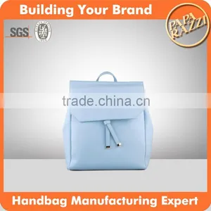 4574 2016 Factory Price Fashion Blue Leather Backpack la Moda Mochila Azul thumbnail-1