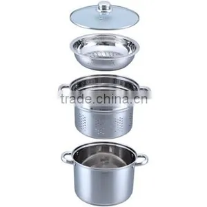Stainless Steel Pasta Cooking Pot With Strainer thumbnail-1