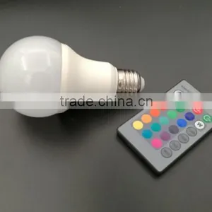 2016 Hotsale 16 Color RGB E27/B22 9W Bulb With IR Remote thumbnail-1