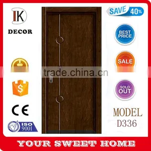 Walnut Veneer Finished Flush Wooden Door Leaf PU Lacquered thumbnail-1