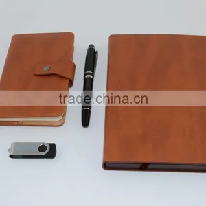 2015 Promotional Custom Logo Business Diary Notebook USB and Pen Gift Set Items for Corporate Gift , Wholesale Gift thumbnail-1