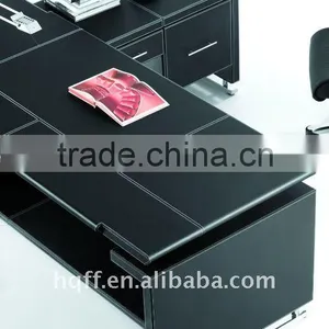 MT-25 Leather/PVC Cover Executive Table MDF Office Executive Wood Desk Set thumbnail-2