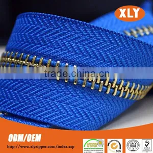 Manufacture Zipper Wholesale Fancy Design Custom Gold Metal Zipper thumbnail-3