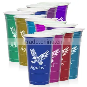 500ml/16oz BPA Free Double Wall Nostalgia Party Tumbler With Lid thumbnail-1