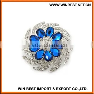 2015 New Design Flower Rhinestone Brooch, Metal Brooch,flower Brooch thumbnail-6