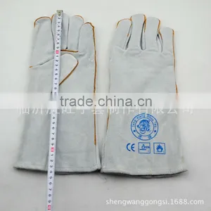 [Gold Supplier] HOT ! Double Palm Reinforced Cow Leather Industrial Safety Gloves thumbnail-1