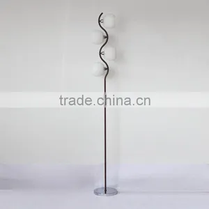 Modern White Glass Floor Lamp thumbnail-1