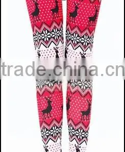 USA Trendy Chrismas Deer Digital Print Yoga Galaxy Sport Leggings thumbnail-2