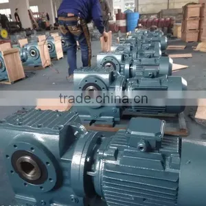 S97 SAF97 Ratio of 12.75~ 230.48 Gear Box Motor Helical Gears Hardened Tooth Surface Modular One-piece Gear Speed Reducer thumbnail-1