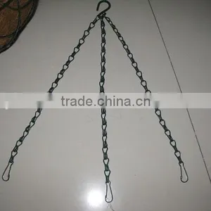Black Steel Single Hook Link Chain for Hanging Basket thumbnail-5
