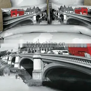 3D Luxury Design 100%cotton Reactive Printed Bedding Set thumbnail-1