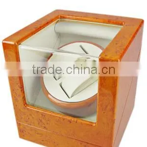 Nice Orange Custom Printing Wooden Watch Winder Boxes Automatic thumbnail-3