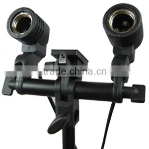 Photography Studio Double Swivel Light Holder Lighting Umbrella Adapter Double Ac thumbnail-1