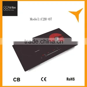 Home Appliance Import 2 Zone Horizontal Infrared Cooker and Induction Cooker , Touch Control With CB CE GS RoHS Certification thumbnail-1