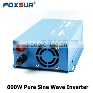 New Products! Foxsur 600W High-efficiency 12V 24V 48V DC to 110V 230V AC Pure Sine Wave Inverter Home Use thumbnail-3