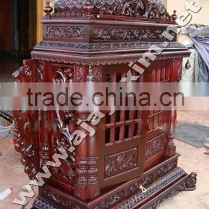 Fabulous Pooja Mantap With Door & Swan Leg thumbnail-1