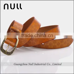 Exquisite Flower Embossed New Style Wholesale Genuine Belt thumbnail-4