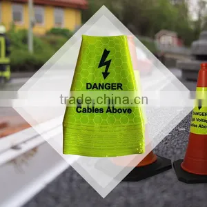 Printable Reflective Safety Cone Collar Road Warning Cone Sleeves thumbnail-4