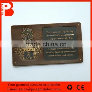 Printed PU Leather Badge/patch Accept Size and Logo Customize thumbnail-1
