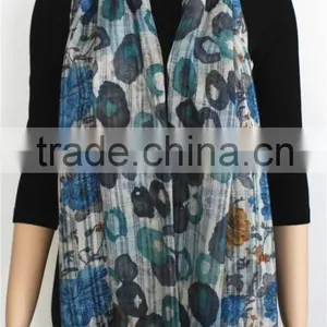 Double Face Printed Polyester Long Scarf thumbnail-1