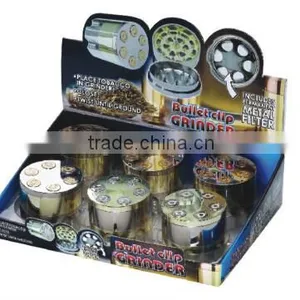 Metal Herb Grinder, 3 Layers Tobacco Grinder, Diameter 42mm, Revolver Bullet thumbnail-2