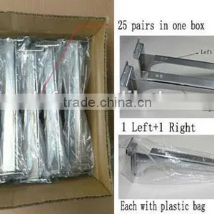 NEW CHROME GLASS SHELF BRACKETS FOR SLATWALL WITH SUCTION PADS FOR GLASS SIZE 25 CM thumbnail-3
