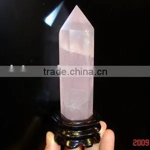 Natural Rock Rose Quartz Crystal Point/Column thumbnail-1