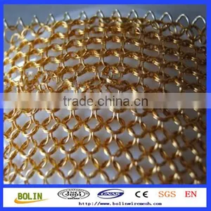 Golden Color Stainless Double Circular Ring Meshes for Custains thumbnail-3