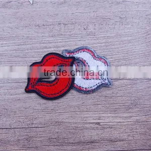 Customized Large Quantities of Cowboy Lips Clothing Embroidery Patch thumbnail-2