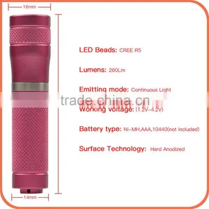 LuckySun Cool Blinking Gifts 200m Long Range 10440 AAA Battery Led Torch Lights Mini Flashlight thumbnail-3