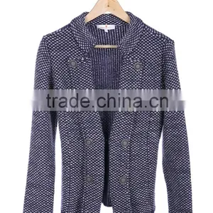 Ladies Knitted Buttoned Winter Jacket Mixed Color High Quality Knitwear Producer in Turkey Casual Knit Jacket Supplier in Turkey thumbnail-6