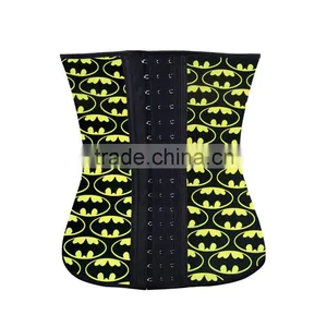 2015 Best Sell Skull Pattern 9 Steel Bones Latex Waist Trainer thumbnail-2