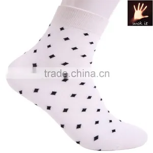 6 Colors Men's Dot Comfortable Soft Cotton Casual Dress Socks thumbnail-5