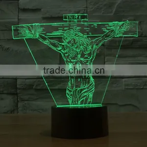 3D Optical Night Light Juses 7 RGB Light Colors 10 LEDs AA Battery or DC 5V Mixed Lot thumbnail-6