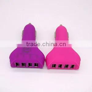 4.8A/6.8A Speed Fast Universal Portable Life 4usb Port Car Charger With Colorful thumbnail-5