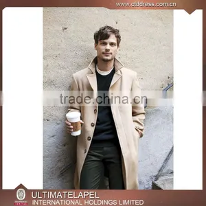 Most Popular Slim Fit Custom Made Notch Lapel Mens Overcoat thumbnail-1