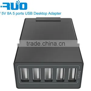 (40w 5-Port USB Charging Station) Multi-Port USB Charger Desktop Hub for IPhone 6s / 6 / 6 Plus, IPad Air 2 / Mini 3, Galaxy S6 thumbnail-4