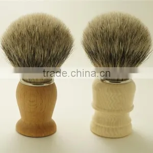 Wooden Shaving Brush Handles With 22mm Best Silvertip Badger Hair Knots thumbnail-1