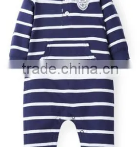 100 Cotton Carter Spring Autumn Long Sleeveless Baby Romper thumbnail-1
