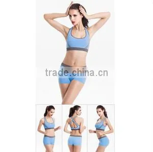 Quick-dry Sports Bra Set Shakeproof Ladies Running Fitness Vest Wireless Running Bra Yoga Sport Bra Sexy Womens Tracksuits Set thumbnail-3
