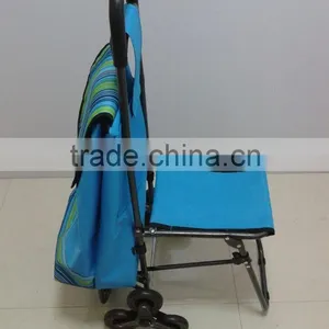 Folding Cart RH-FT For Supermarket Cheap Foldable Shopping Trolley Cart thumbnail-1