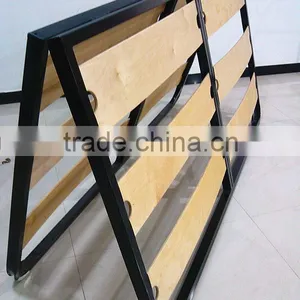 Folding Wood Slat Bed Frame thumbnail-1