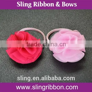 Handmade Chiffon Flower With Elastic Loop thumbnail-1